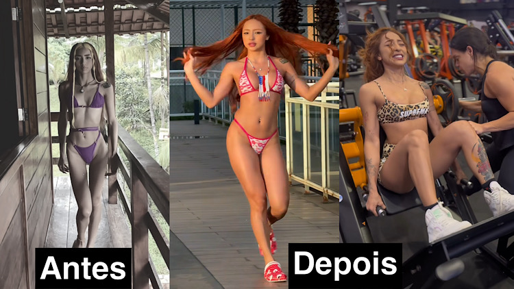 Transformação impressionante: Ruivinha de Marte, ex-participante da Fazenda, conquista 17kg de músculos com dedicação à dieta e treinos intensos